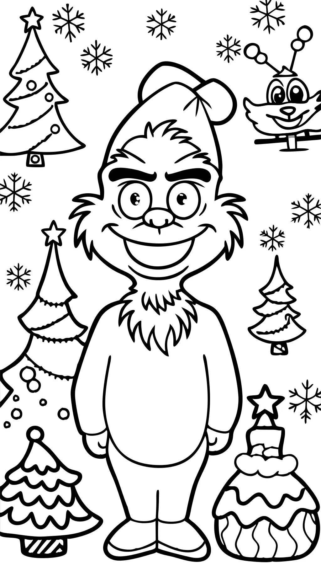 printable coloring page christmas grinch